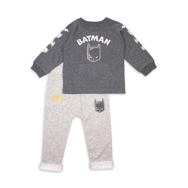 Batman Baby Boy Long Sleeve T-Shirt & Sweatpants 2pc Outfit Set