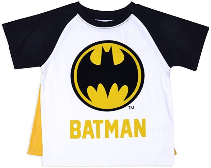 Batman Detachable Cape Little Toddler Boys T Shirt