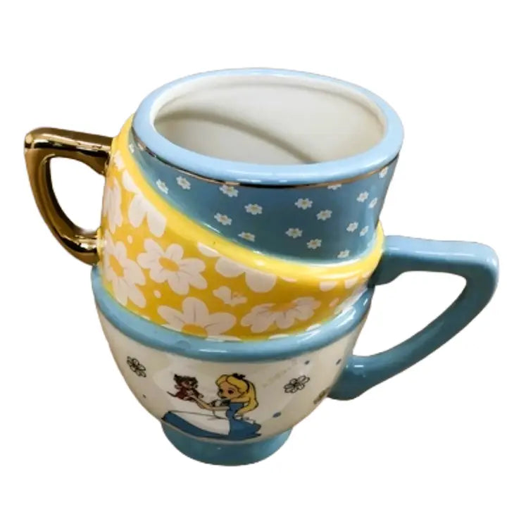 Alice’s Wildflower Dream: 3D Electroplate Wonderland Mug
