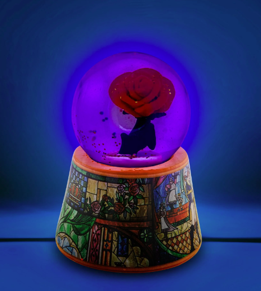 Disney Beauty & The Beast Mini Light-Up Snow Globe