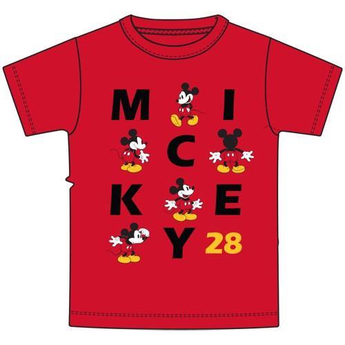 Big Mickey Name Red Boys Tee