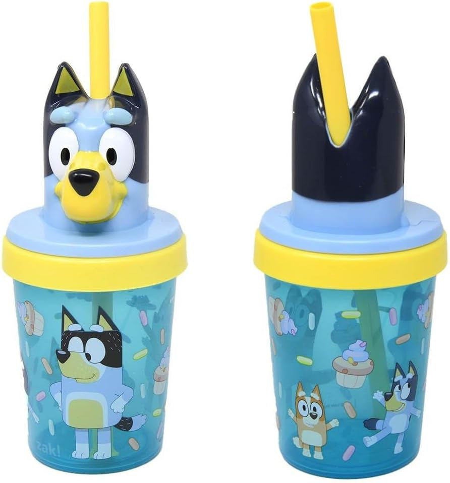 Bluey 3D Molded 13oz PP Super Sipper with straw