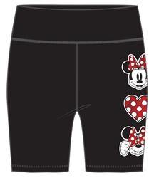 Black Biker Shorts with Minnie Mouse Faces