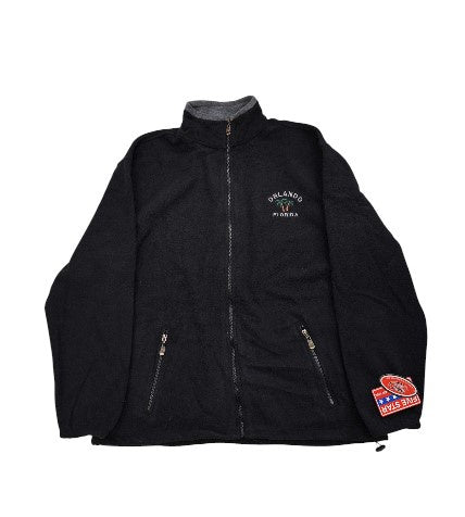 Orlando Adult Full Zip Polar Fleece Black/Charcoal