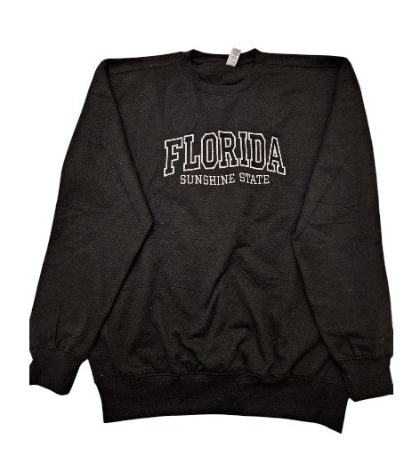 Florida Sunshine State Crewneck Sweatshirt Black