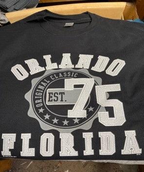 Black T-Shirts With Orlando EST 75