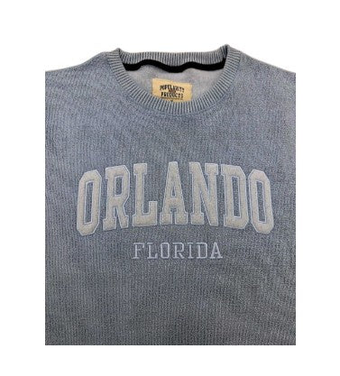 Orlando Nantucket Crew neck Sweatshirt Blue Applique - Discnt