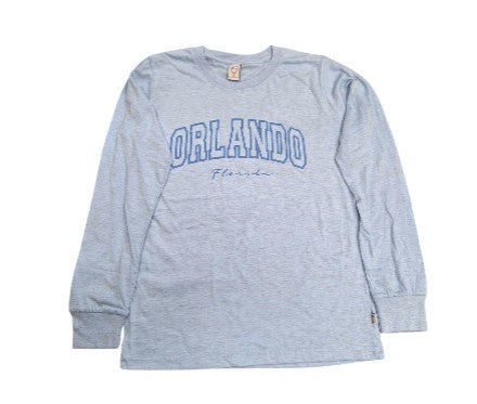 Blue Soft Melange Long Sleeve Sweatshirt