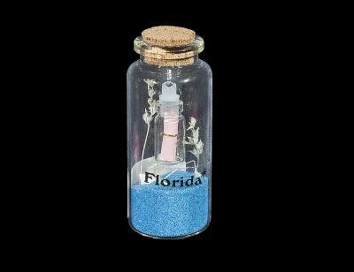 Bottle with Sand & Shells and Message in a Bottle Inside