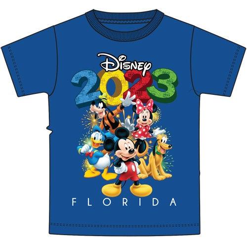 Boys 2023 Disney Mickey and Friends Tee, Blue