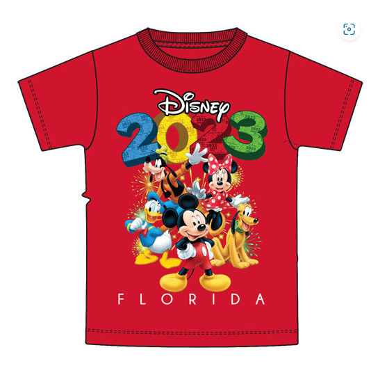 Boys 2023 Disney Mickey and Friends Tee, Red