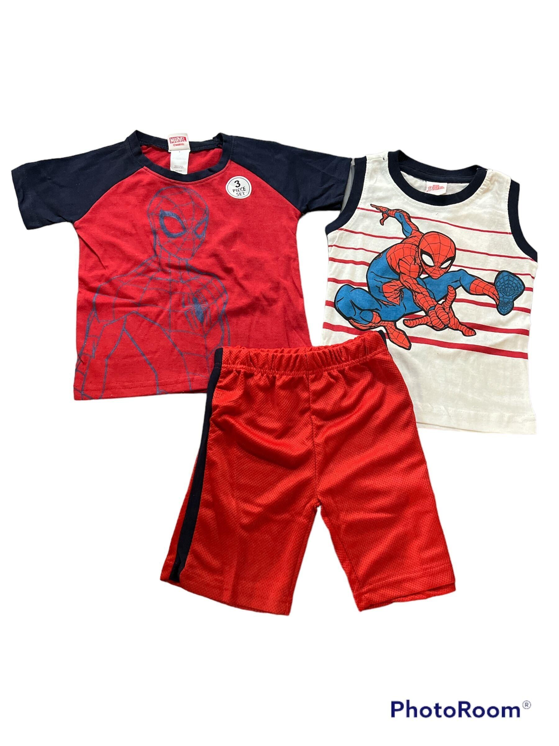 Boys Spiderman 3Pc Shorts Set