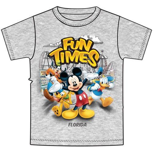 Boys Youth Fun Time Mickey Group T Shirt