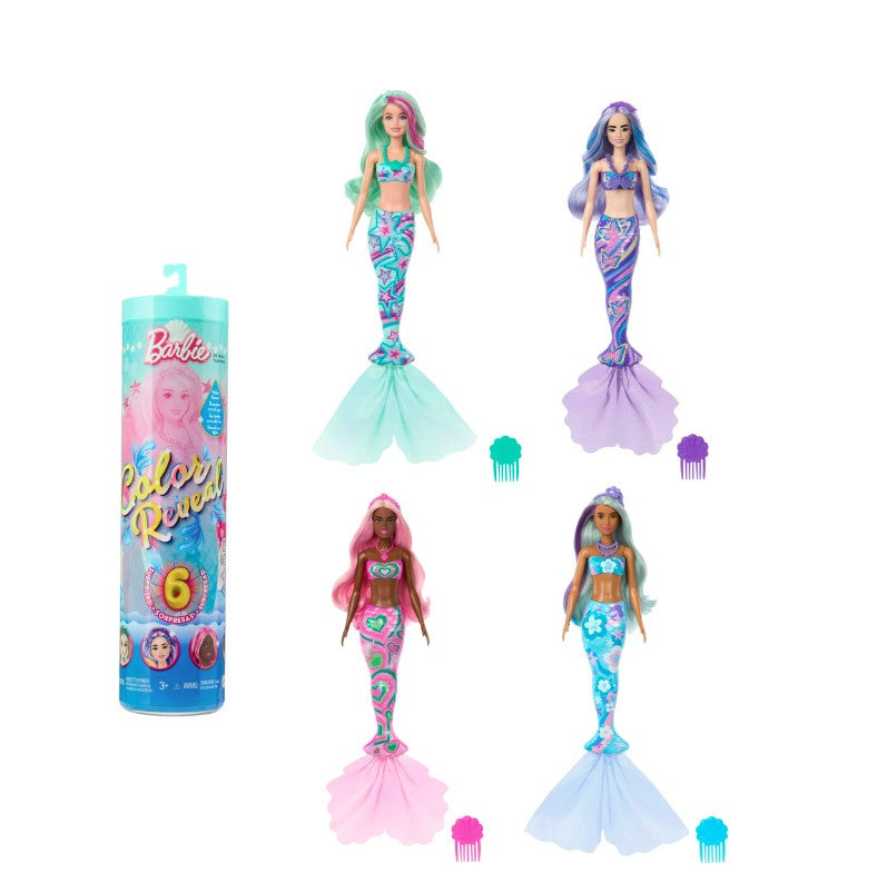 Barbie Color Reveal Mermaid Doll w/ 6 Surprises