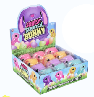 Squish Stretch Bunny 3.25" Assrt - 1pc