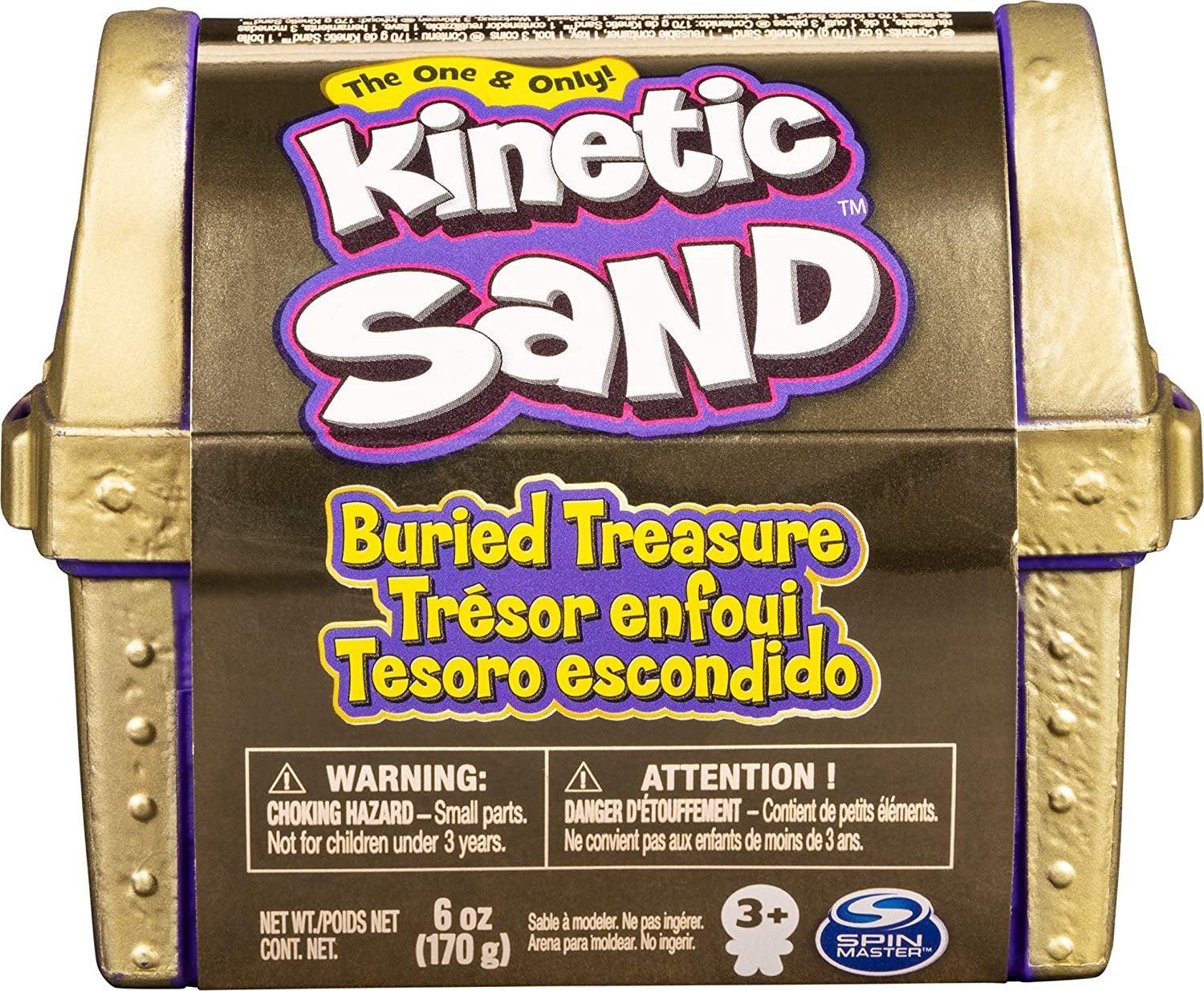 Buried Treasure Playset with 6oz of Kinetic Sand and Surprise Hidden Tool (Style May Vary)
