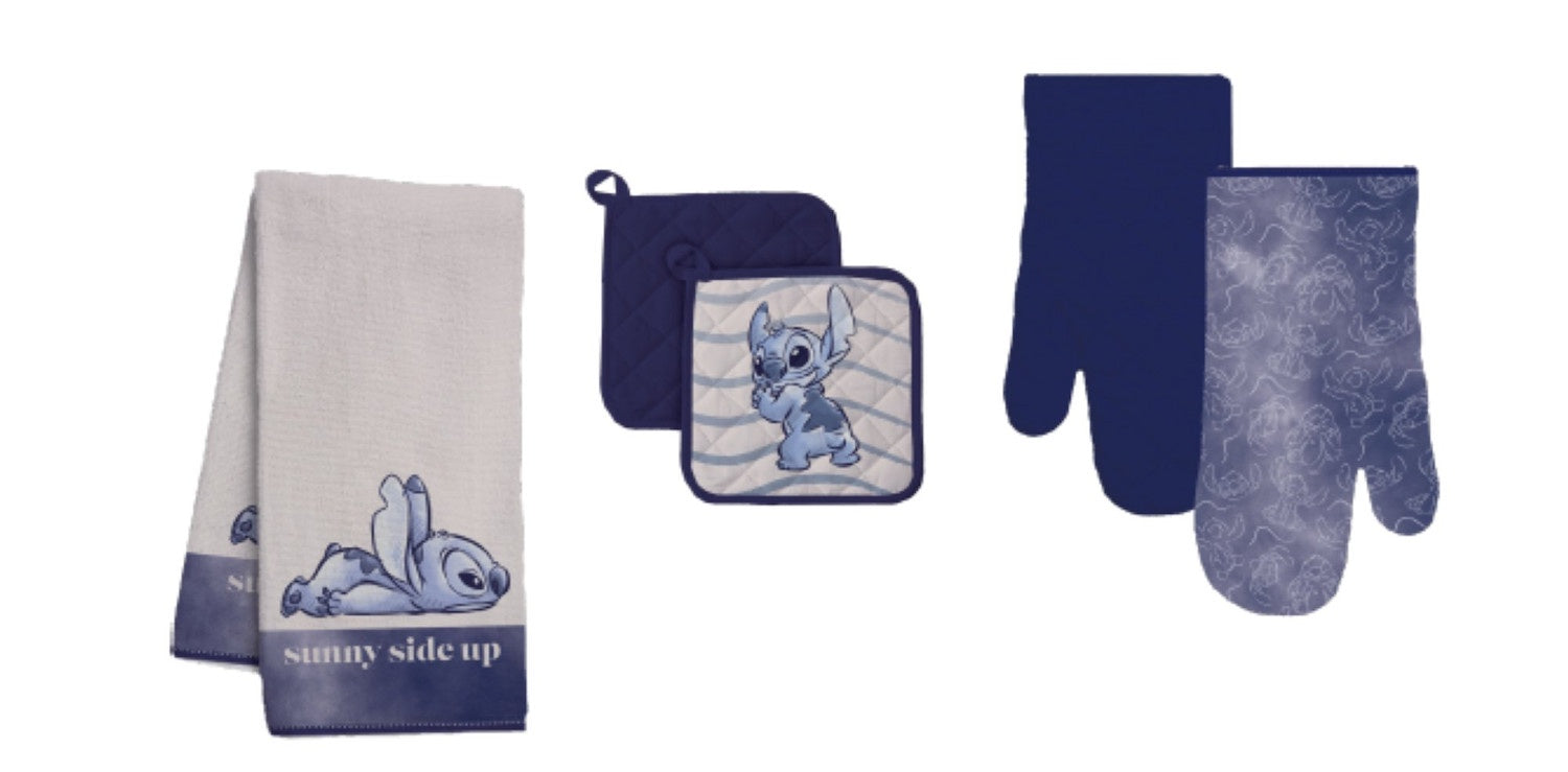 Disney Stitch 3pc Kitchen Towel Set, Navy