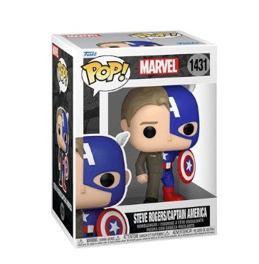 Marvel Comics Split Pop Steve Rogers/Captain America Vinyl Figure