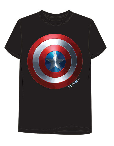 Adult Mens Tee Captain America Shield