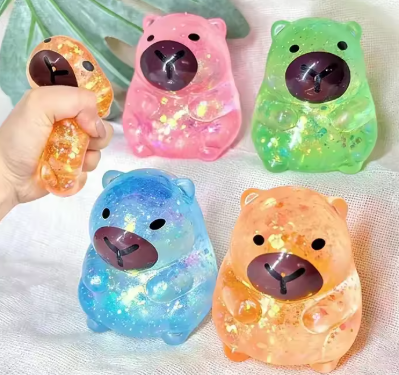Squishy Gummy Glitter Capybara Assrt - 1pc