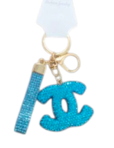 CC Fashion Crystal Keychain - Aqua Blue