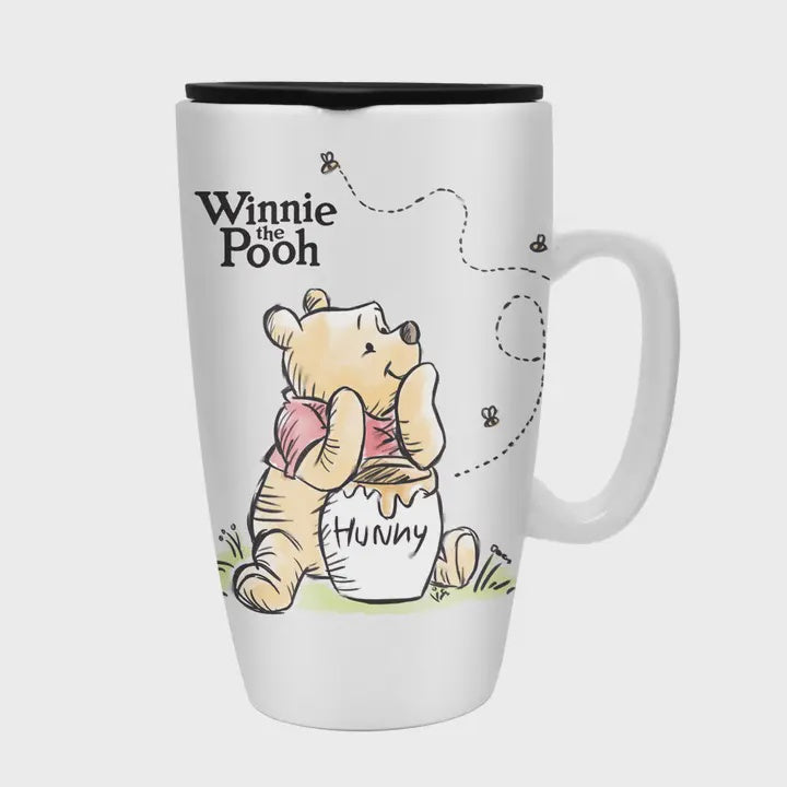 WTP Hunny Bees Sketch 16oz Ceramic Travel Mug w/ Lid