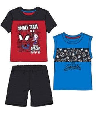 CLEARANCE Spiderman 3 Pc Set Tank Top, T-Shirt and Shorts