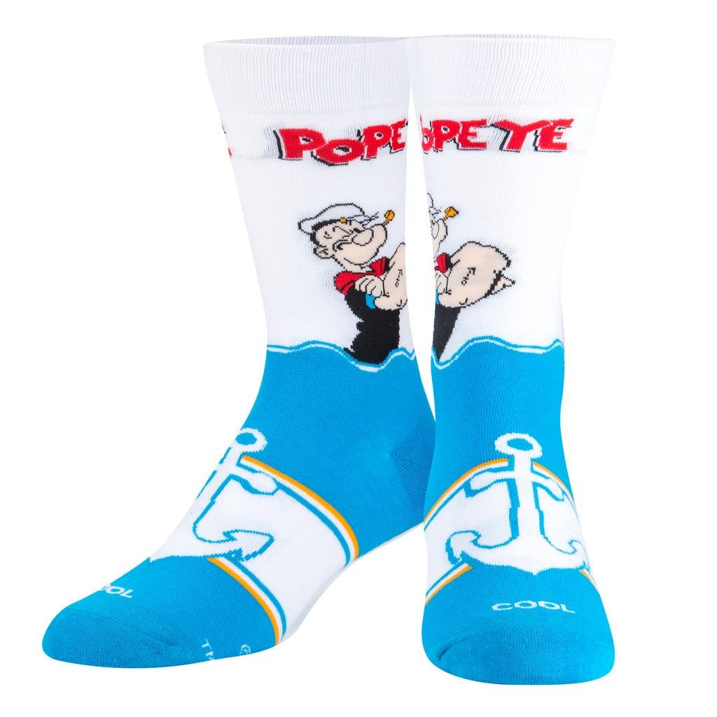 Cool Socks - Mens Crew - Popeye the Sailor Man