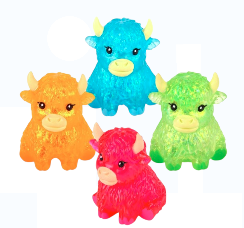 Glitter Sugar Highland Cow 3" Assrt - 1pc
