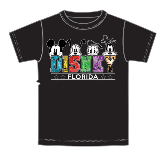 Disney Adult T-Shirt Four Heads Mickey Pluto Donald Goofy