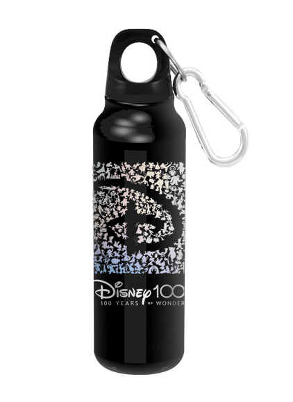 Disney 100 Years of Wonder Black Aluminum Water Bottle