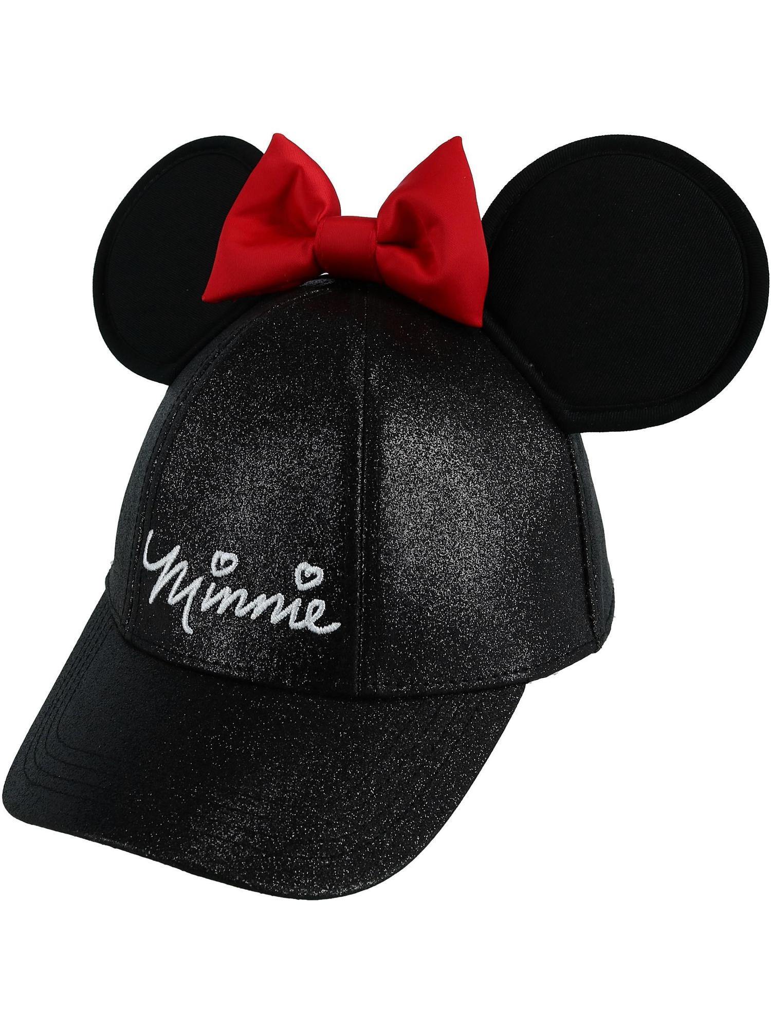 Disney Adult Minnie Glitter Ears Hat Red Bow