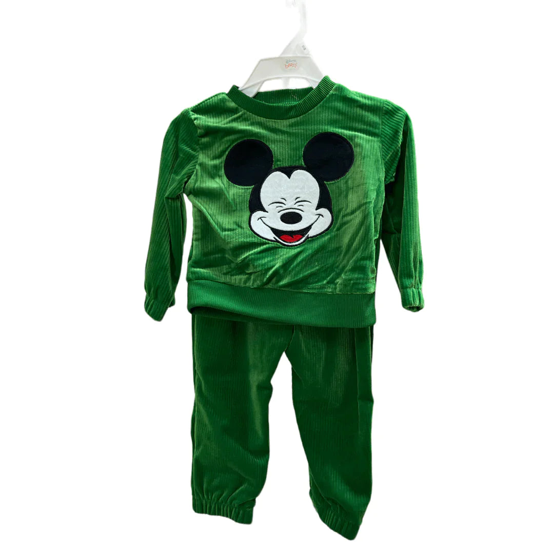 Disney Baby 2Pc Pant Set Mickey Green
