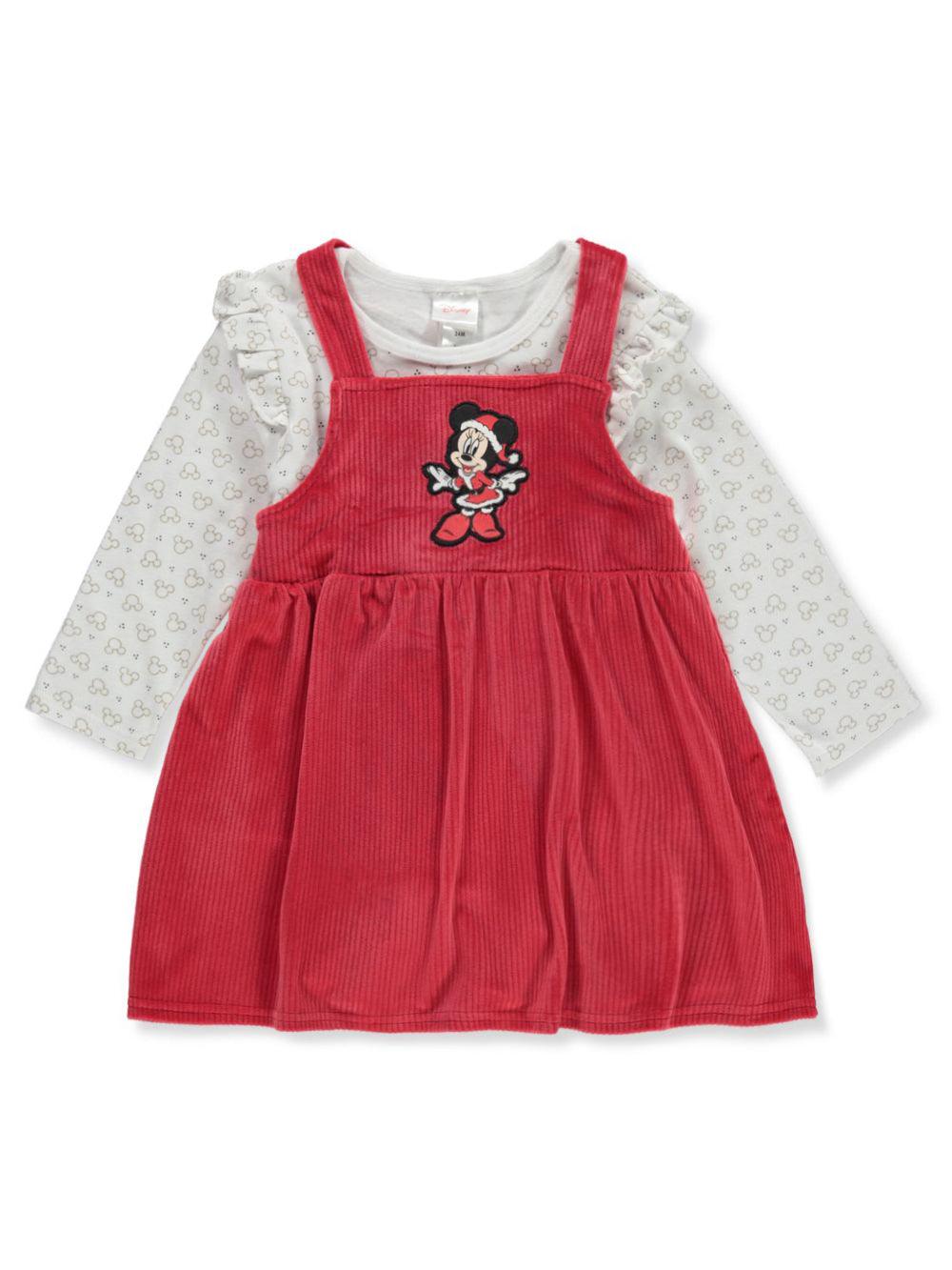 Disney Baby 3Pc Dress Set Minnie Christmas Red