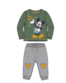 Disney Baby Boy's Mickey Mouse Green And Gold Jogger Set