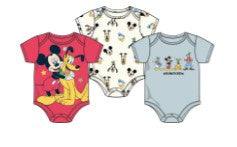 Disney Baby Boys' Mickey Mouse Bodysuits (Pack of 3)