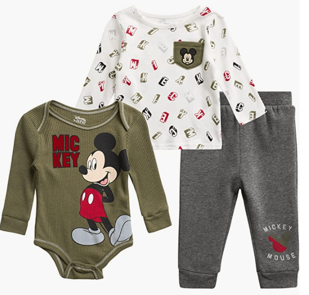 Disney Baby Boys’ Mickey Mouse Pants Set – 3 Piece