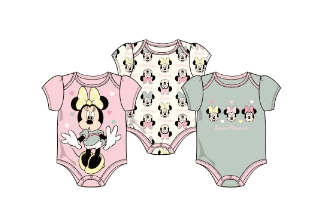Disney Baby Girl Minnie Mouse Bodysuits (Pack of 3)