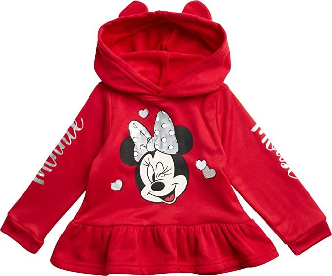 Disney Baby Girls Minnie Mouse 2 Piece Fleece Hoodie and Legging Set (Newborn/Infant)