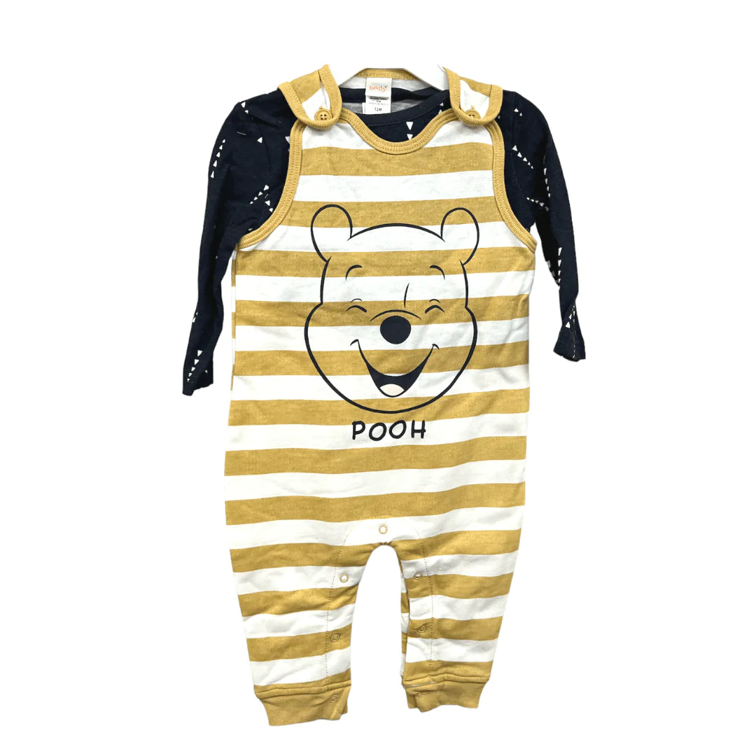 Disney Baby Overall Set Yellow Winnie-the-Pooh