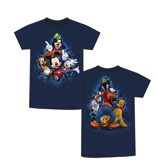 Disney Boys Bursting Mickey Donald Pluto & Goofy Tee