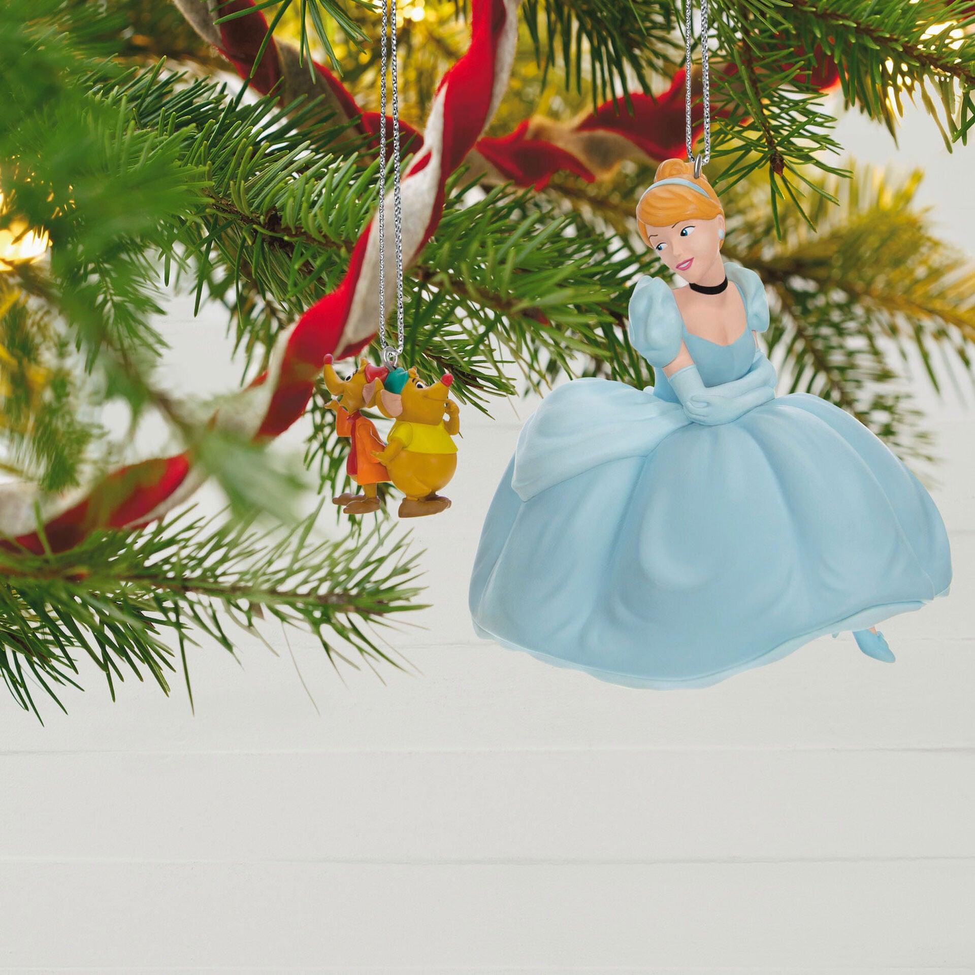 Disney Cinderella Jaq and Gus Love Cinderelly Christmas Ornaments, Set of 2