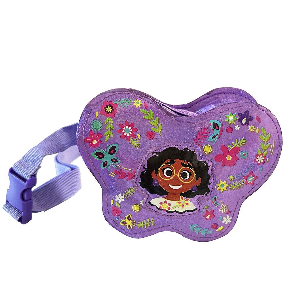 Disney Encanto Kids Shiny Purple Butterfly Shaped Belt Bag for Girls