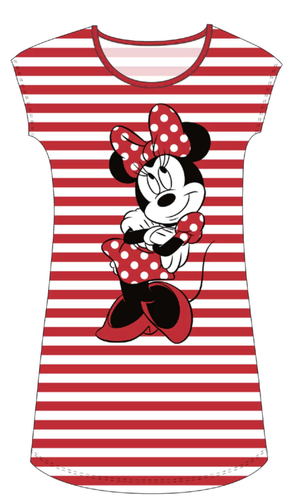 Disney Eye Roll Minnie Mouse Striped Dorm Shirt