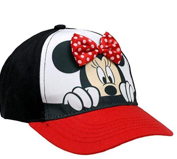 Disney Girls Minnie Mouse Baseball Cap with 3D Bow