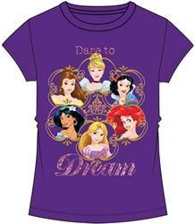 Disney Girls Princess "Dare To Dream" T-Shirt Purple