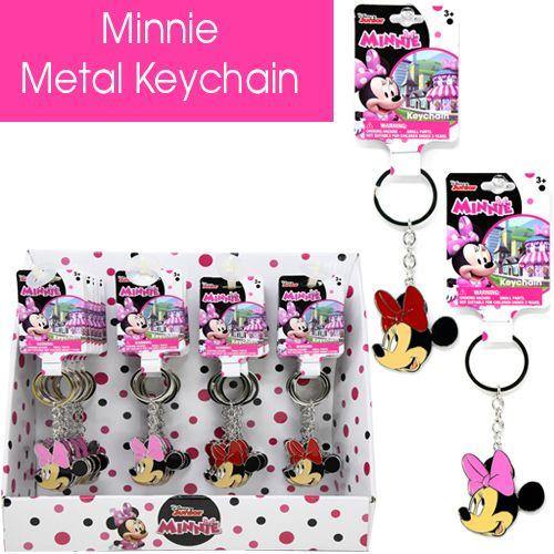 Disney Junior Metal Keychain - MINNIE MOUSE HEAD