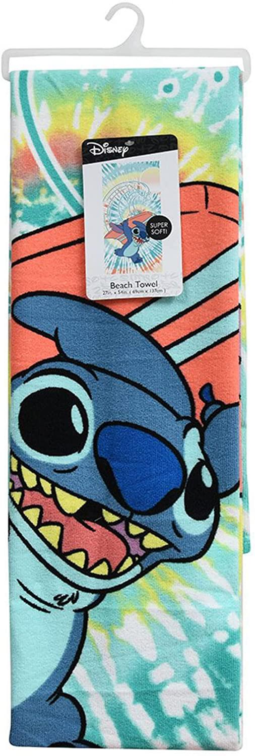Disney Lilo and Stitch Catching Waves 27x54 Beach Towel