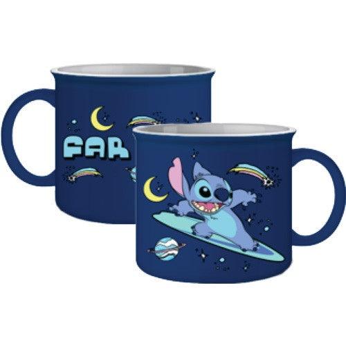 Disney Lilo and Stitch Far Out Ceramic Camper-Style Coffee Mug, 20-Ounces