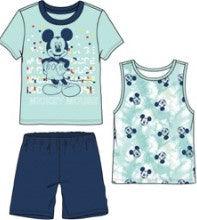 Disney Little Boys Mickey Mouse T-Shirts and Shorts 3Pc Set